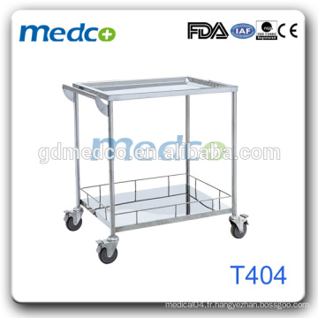 Équipement médical mobile en acier inoxydable Carts pour l&#39;hôpital T404